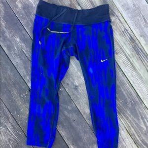 Nike Dri-Fit blue running leggings
